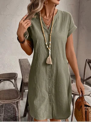 SAIDE™ | S200 DRESS - PLUS SIZE CASUAL SHIRT DRESS