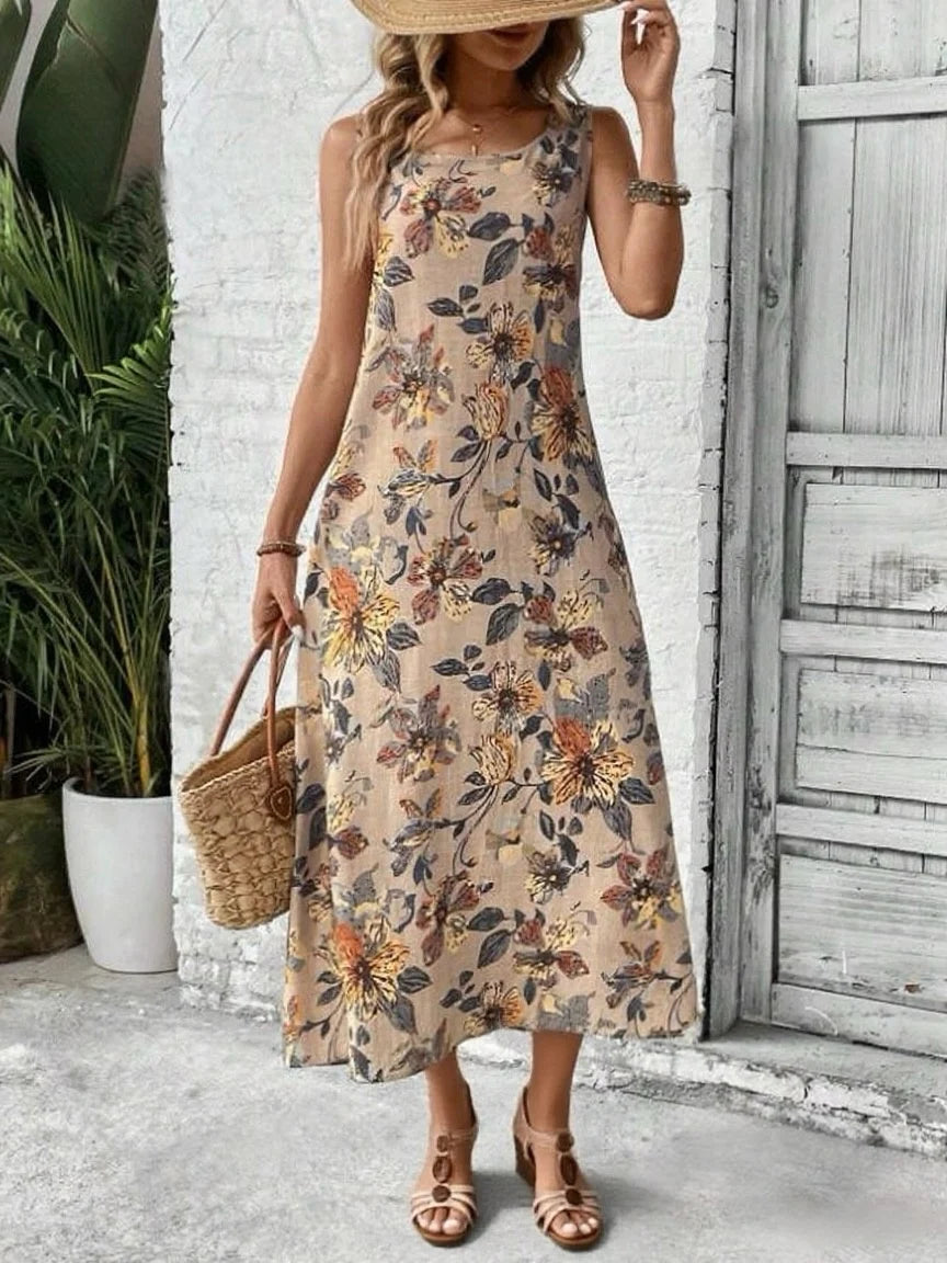 SAIDE™ | S3 FLORAL DRESS - ELEGANT A-LINE SUMMER DRESS