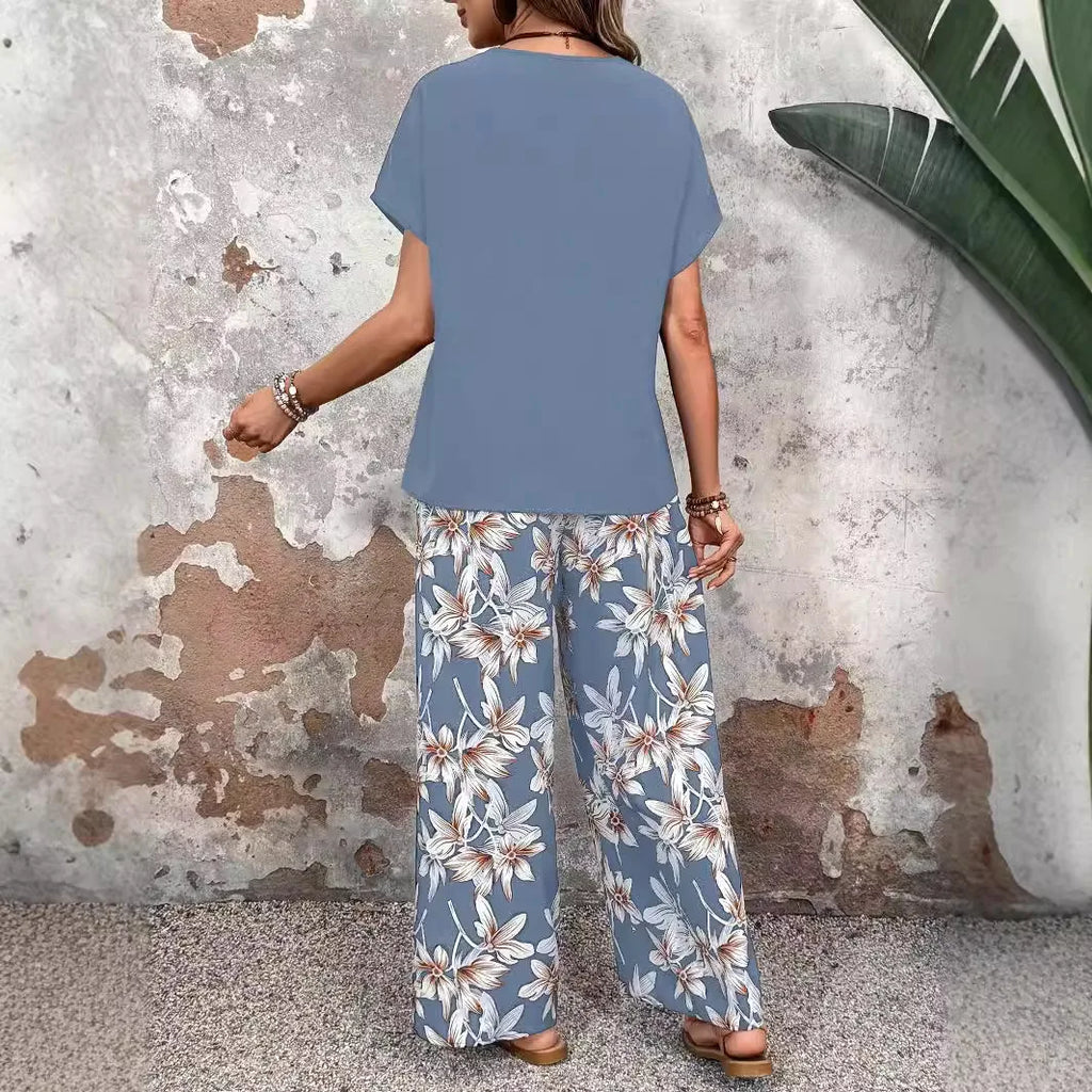 SAIDE™ | S71 SET - CASUAL LOOSE PRINTED PANTS TWO PIECE SET