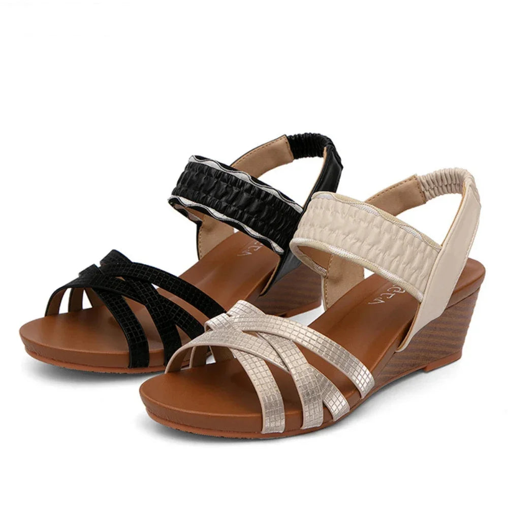 SAIDE™ | S54 SANDALS - ROME FASHION WOVEN WEDGE SANDALS
