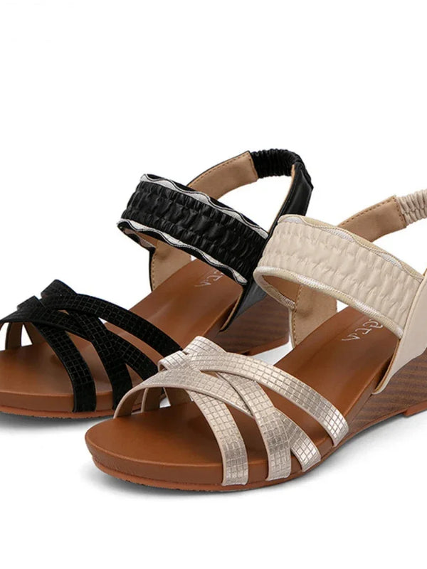 SAIDE™ | S54 SANDALS - ROME FASHION WOVEN WEDGE SANDALS