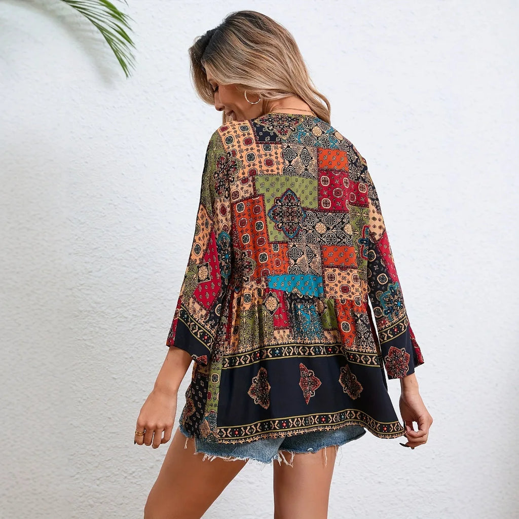 SAIDE™ | S61 TOP - SUMMER BEACH VACATION PRINTED SLEEVELESS TOP