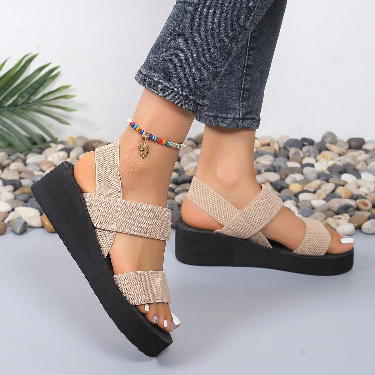 SAIDE™ | S159 SANDALS - LIGHTWEIGHT WEDGE SLINGBACK SANDALS