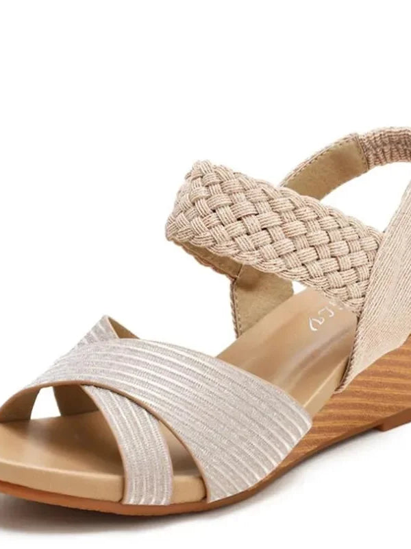 SAIDE™ | S55 SANDALS - ELEGANT LADIES WEAVE ROME WEDGE SANDALS