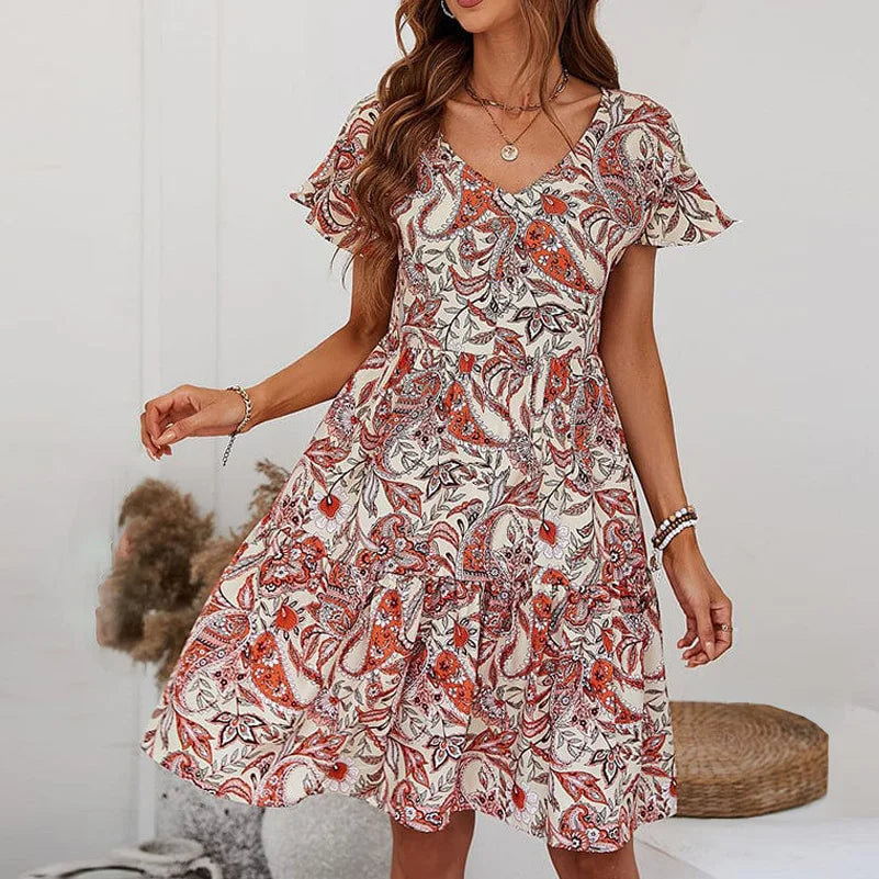 SAIDE™ | S152 DRESS - PLUS SIZE ELEGANT A-LINE MAXI DRESS