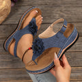 SAIDE™ | S46 SANDALS - SUMMER FLOWER DECORATION WEDGE SANDALS