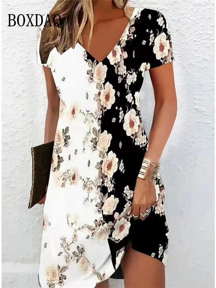SAIDE™ | S97 DRESS - CASUAL SUNDRESS LOOSE SUMMER BOHO BEACH FLORAL DRESS