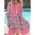 SAIDE™ | S113 DRESS - V-NECK LACE SPLICING BOHEMIAN RESORT DRESS