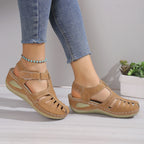 SAIDE™ | S33 SANDALS - STRAPPY BACK BUCKLE WEDGE SANDALS