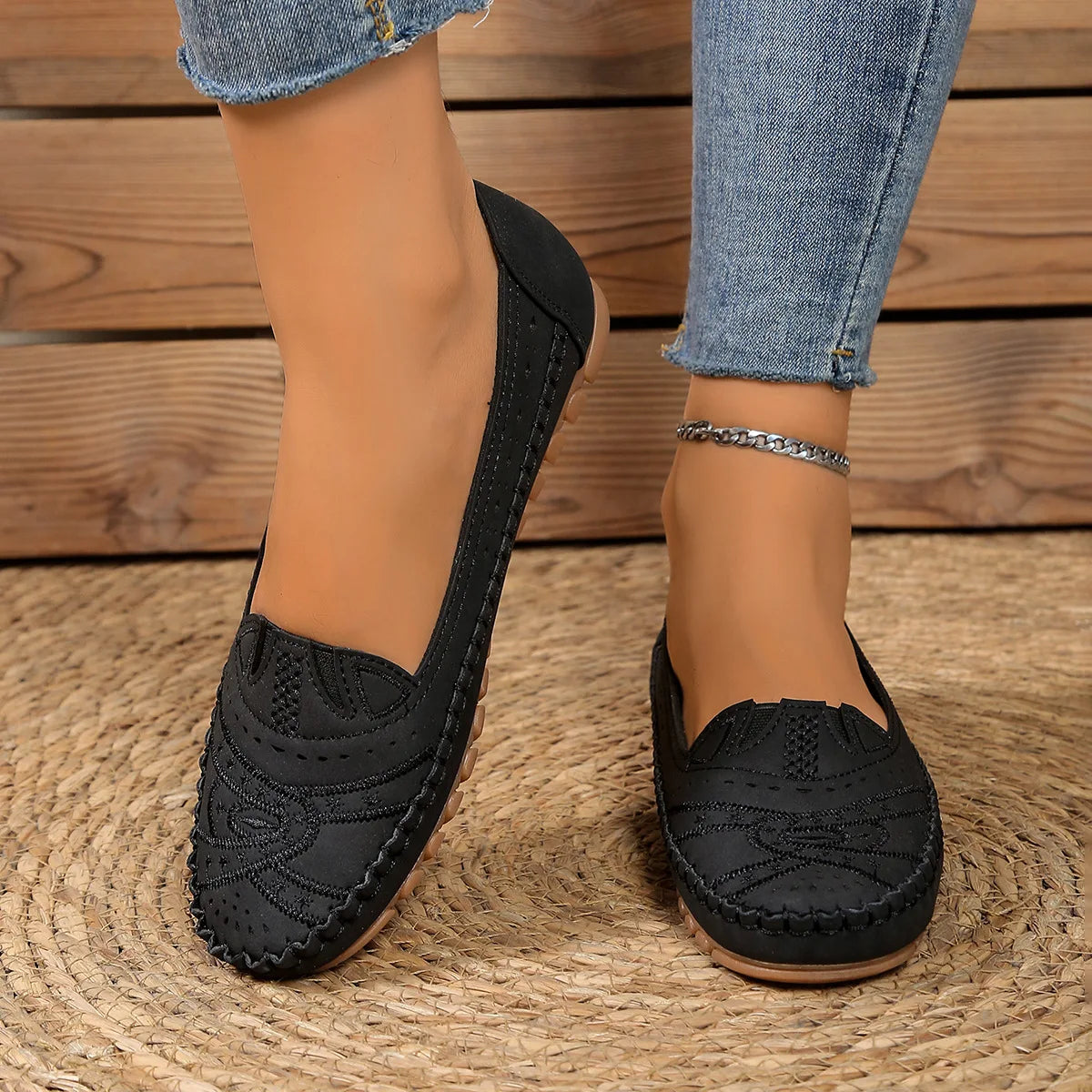 SAIDE™ | S104 SHOES - RETRO ROUND TOE SOFT FLAT LOAFERS