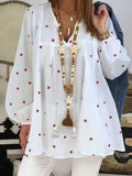 SAIDE™ | S156 TOP - BOHO V-NECK PRINT PULLOVER