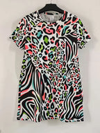 SAIDE™ | S21 DRESS - MIXED ANIMAL PRINT T-SHIRT DRESS