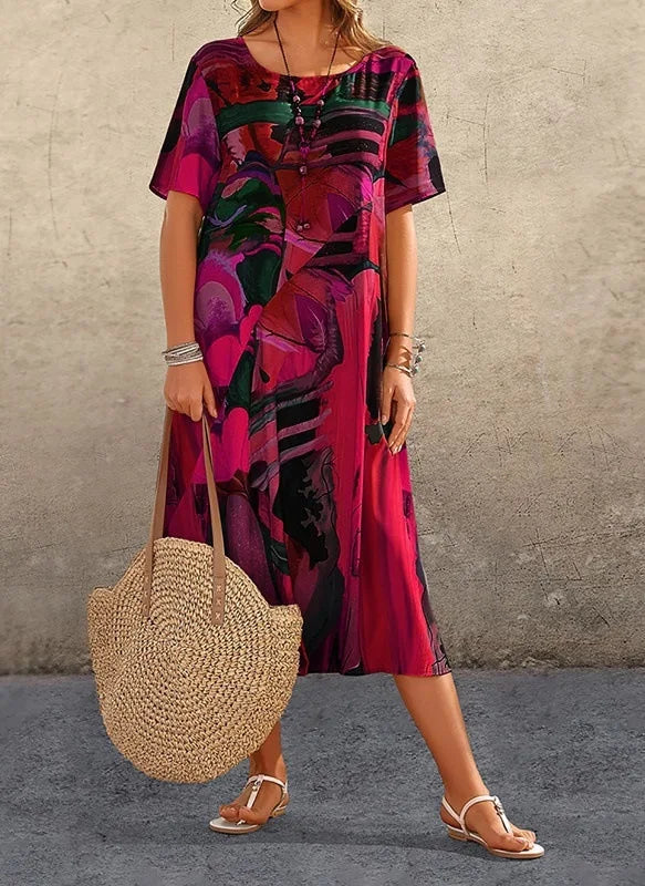 SAIDE™ | S141 DRESS - CASUAL PRINT LOOSE SUMMER DRESS