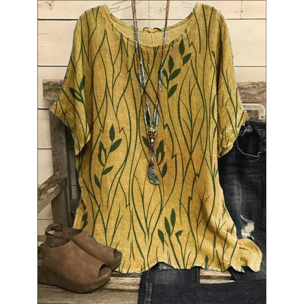 SAIDE™ | S128 BLOUSE - FLORAL PRINT BATWING SLEEVE BLOUSE
