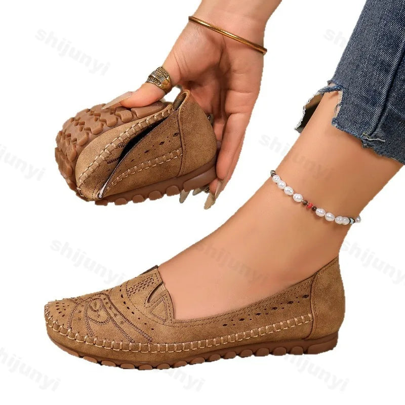 SAIDE™ | S104 SHOES - RETRO ROUND TOE SOFT FLAT LOAFERS