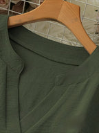 SAIDE™ | S43 TOP - CASUAL LOOSE LONG SLEEVE STAND COLLAR T-SHIRT