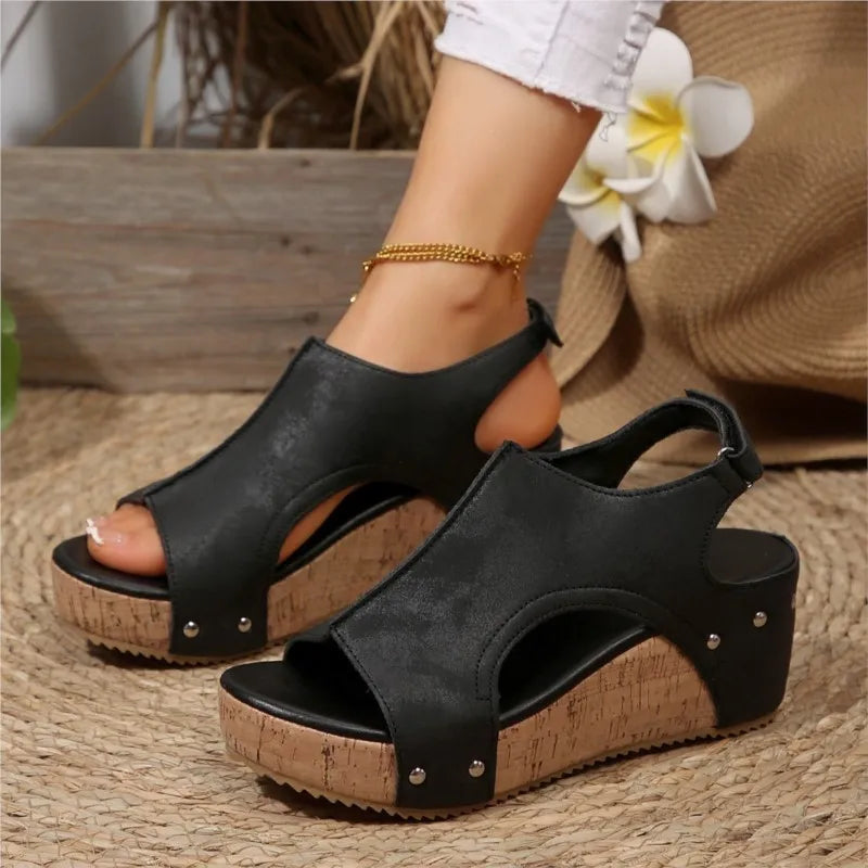 SAIDE™ | S41 SANDALS - ELEGANT WEDGE SANDALS