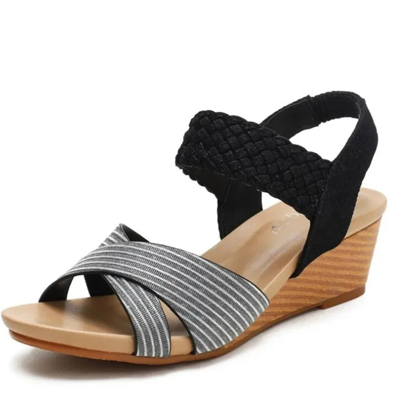 SAIDE™ | S55 SANDALS - ELEGANT LADIES WEAVE ROME WEDGE SANDALS