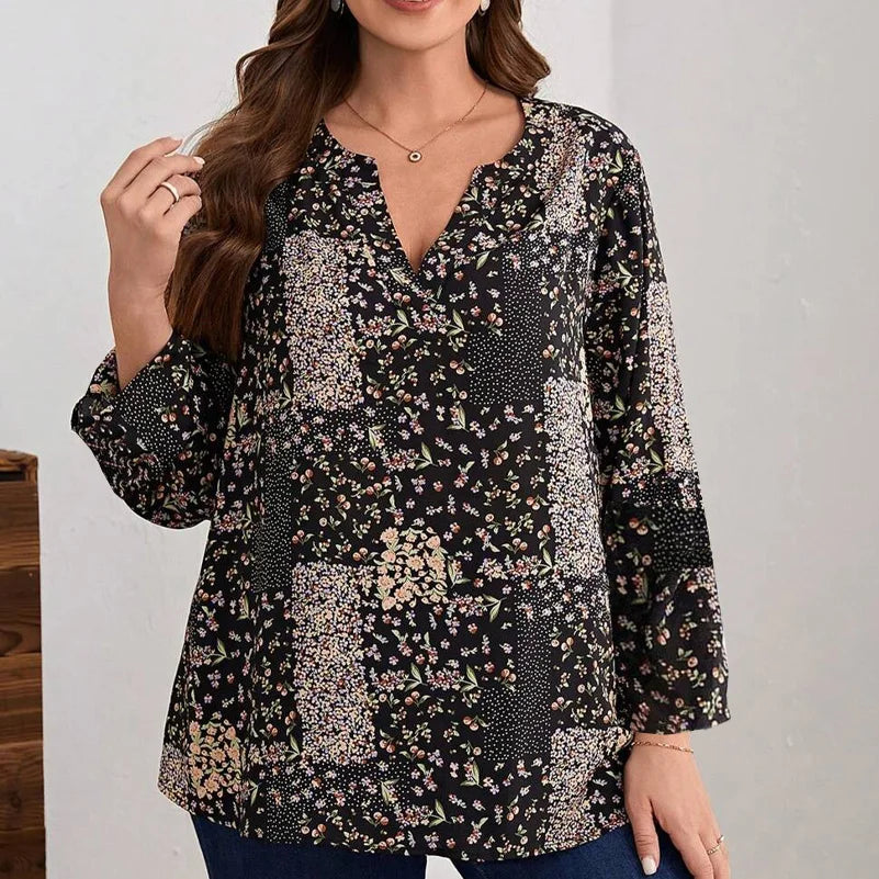 SAIDE™ | S194 TOP - PLUS SIZE CASUAL TOP