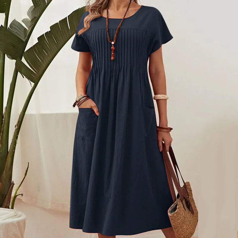SAIDE™ | S5 DRESS - ELEGANT A-LINE MIDI DRESS