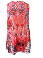 SAIDE™ | S53 DRESS - PLUS SIZE TROPICAL FLORAL PRINT SLEEVELESS SUNDRESS