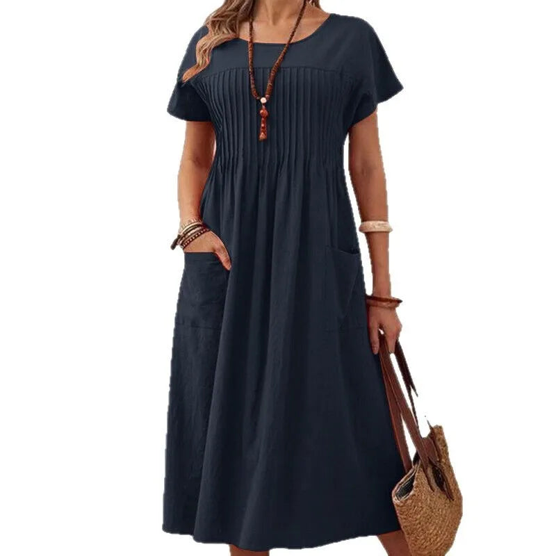 SAIDE™ | S5 DRESS - ELEGANT A-LINE MIDI DRESS