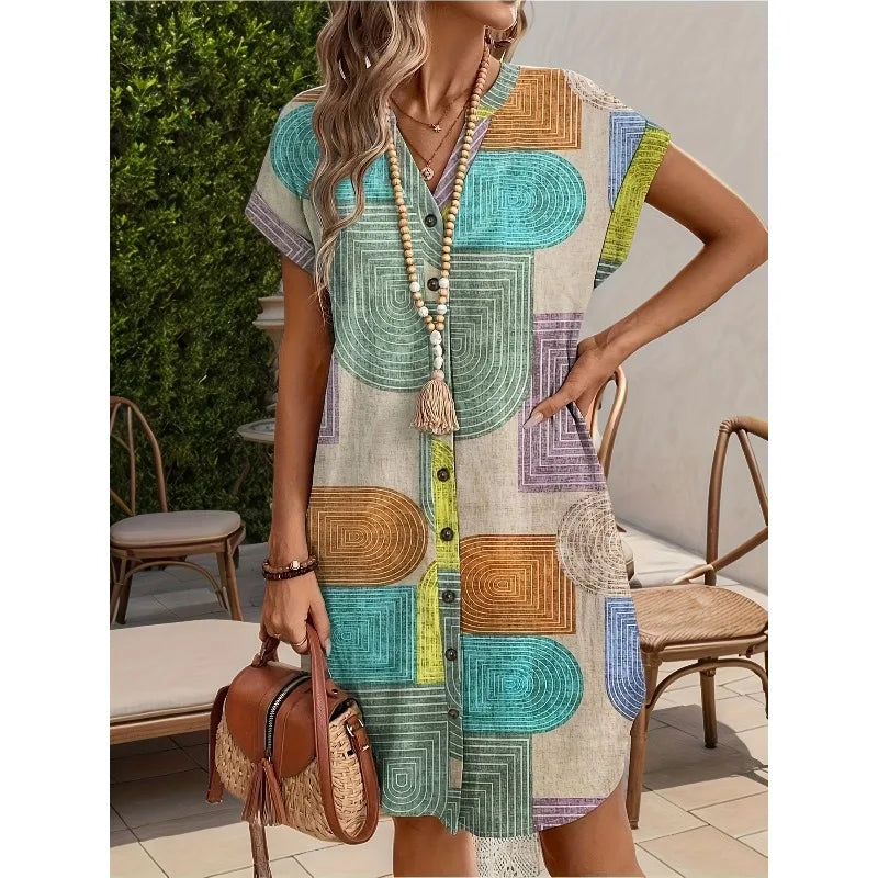 SAIDE™ | S185 TOP - PLUS SIZE CASUAL SHORT SLEEVE TOP