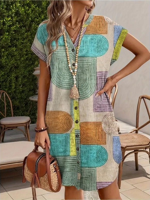 SAIDE™ | S185 TOP - PLUS SIZE CASUAL SHORT SLEEVE TOP