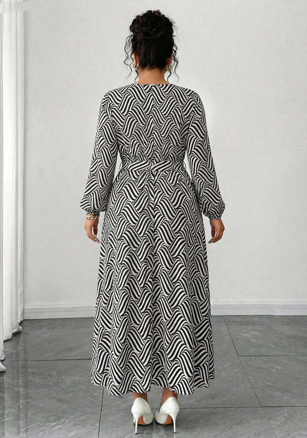 SAIDE™ | S183 DRESS - PLUS SIZE ELEGANT MAXI DRESS