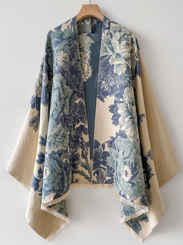 SAIDE™ | S154 SCARF - AUTUMN WINTER FLORAL CASHMERE SHAWL