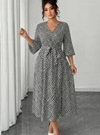 SAIDE™ | S183 DRESS - PLUS SIZE ELEGANT MAXI DRESS