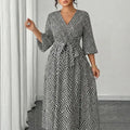 SAIDE™ | S183 DRESS - PLUS SIZE ELEGANT MAXI DRESS