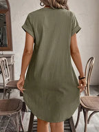 SAIDE™ | S200 DRESS - PLUS SIZE CASUAL SHIRT DRESS