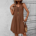 SAIDE™ | S15 DRESS - SLEEVELESS A-LINE MIDI DRESS