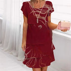 SAIDE™ | S140 DRESS - 3D PRINT CHIFFON PARTY DRESS
