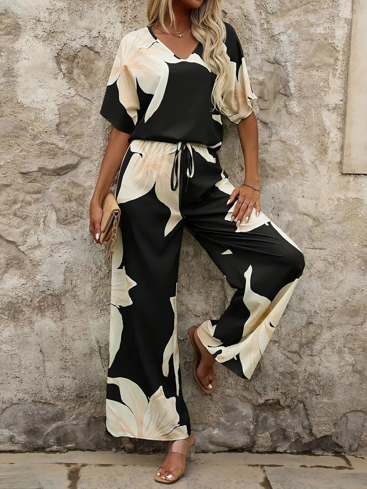 SAIDE™ | S9 TWO PIECE SET - BATWING SLEEVE TOP AND PANTS