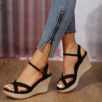 SAIDE™ | S151 SANDALS - WEDGE PLATFORM SANDALS