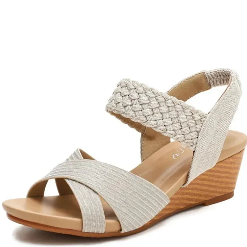 SAIDE™ | S55 SANDALS - ELEGANT LADIES WEAVE ROME WEDGE SANDALS