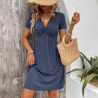 SAIDE™ | S7 DRESS - ELEGANT V-NECK A-LINE DRESS