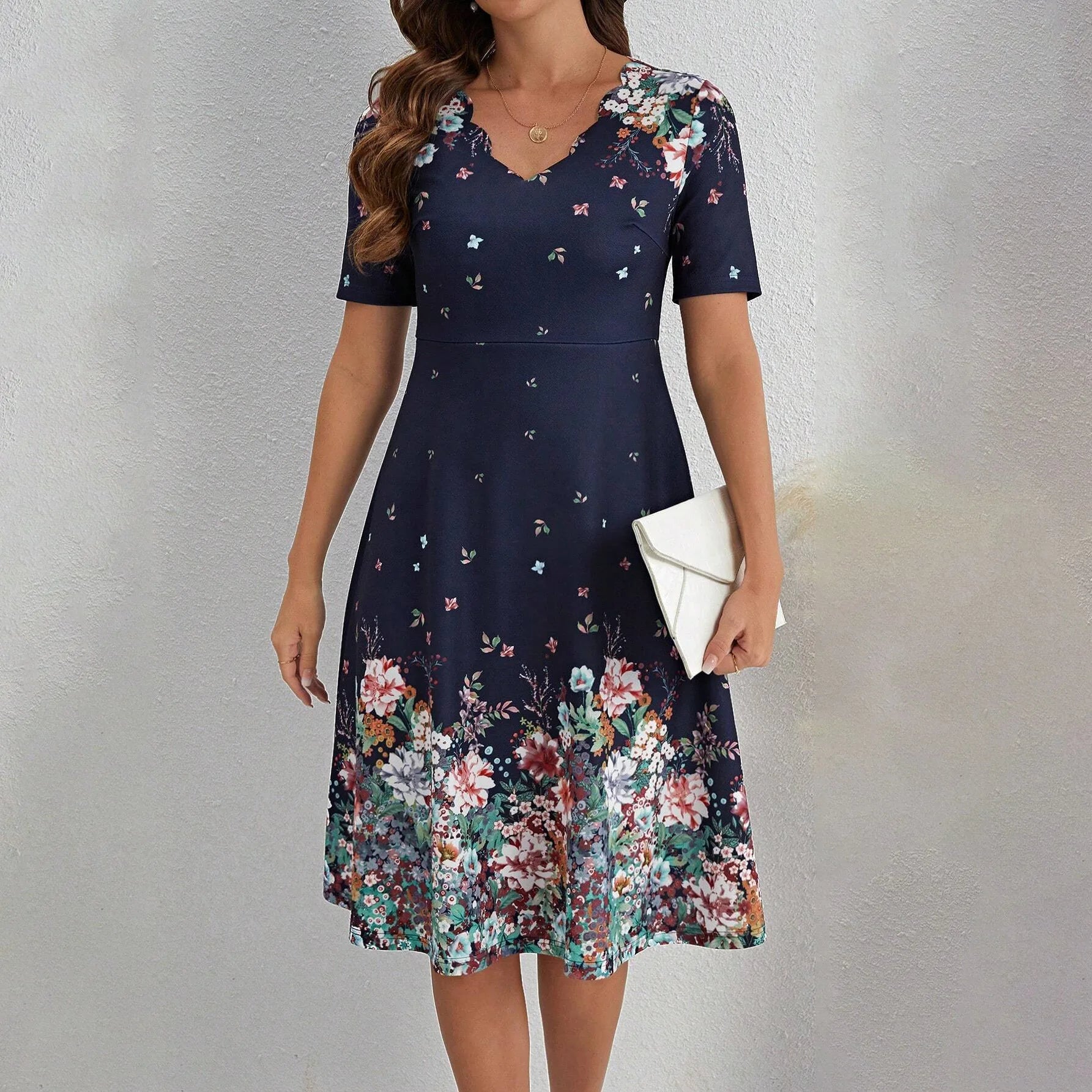 SAIDE™ | S80 DRESS - SUMMER CASUAL V-NECK RETRO PRINTED A-LINE DRESS