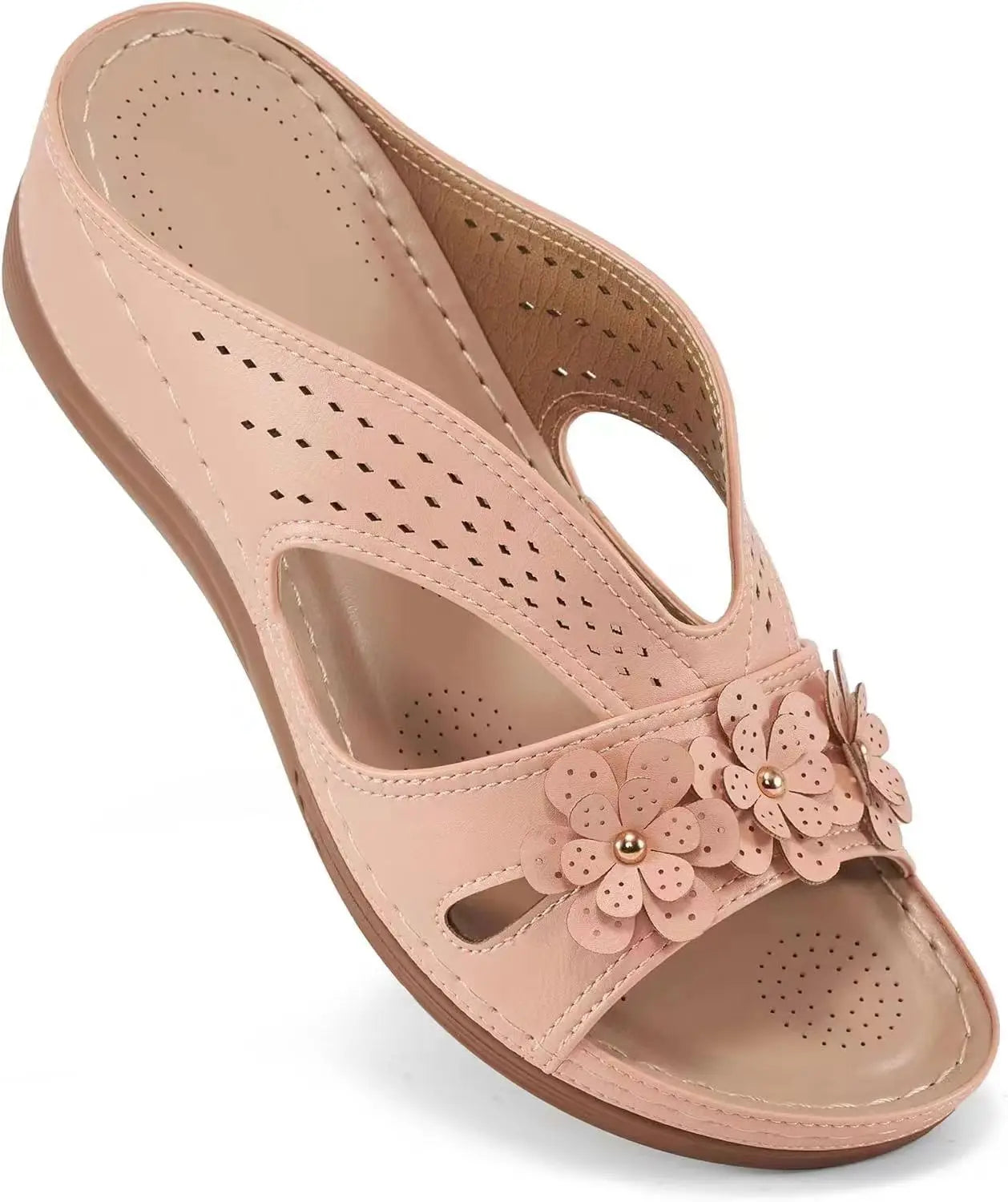 SAIDE™ | S119 SANDALS - FLOWER HOLLOW WEDGE PLATFORM SANDALS