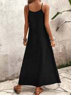 SAIDE™ | S68 DRESS - ELEGANT FLORAL PRINT SPAGHETTI STRAP MAXI DRESS