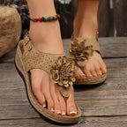 SAIDE™ | S46 SANDALS - SUMMER FLOWER DECORATION WEDGE SANDALS