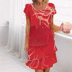 SAIDE™ | S140 DRESS - 3D PRINT CHIFFON PARTY DRESS