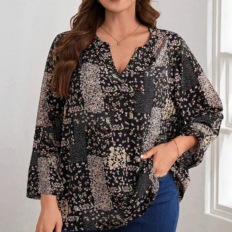 SAIDE™ | S194 TOP - PLUS SIZE CASUAL TOP