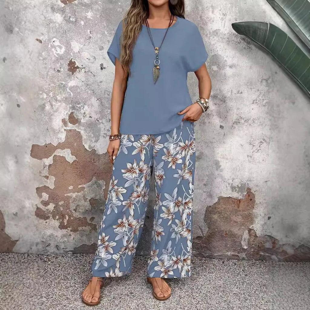 SAIDE™ | S71 SET - CASUAL LOOSE PRINTED PANTS TWO PIECE SET