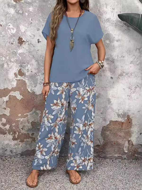 SAIDE™ | S71 SET - CASUAL LOOSE PRINTED PANTS TWO PIECE SET
