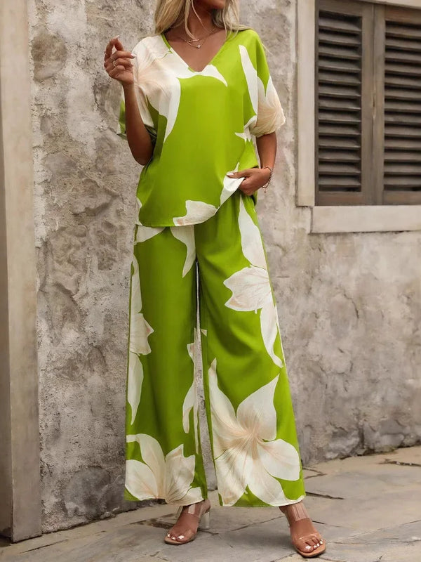 SAIDE™ | S9 TWO PIECE SET - BATWING SLEEVE TOP AND PANTS
