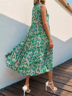 SAIDE™ | S1 SLEEVELESS BOHEMIAN TASSEL DRESS WITH TIE-DYE PRINT