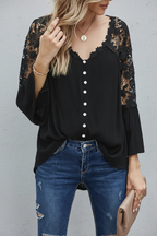 Black lace blouse minimalist background